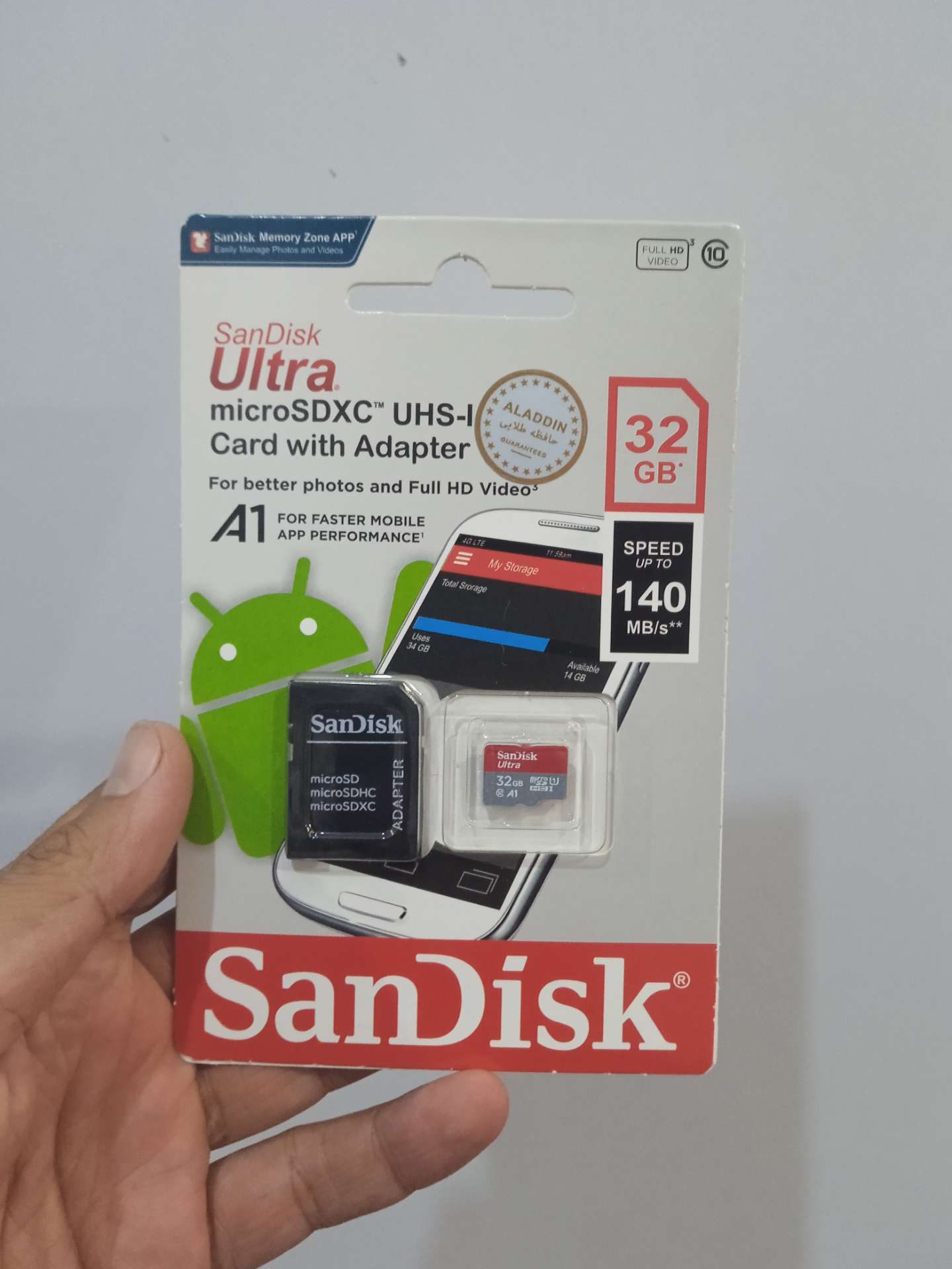 کارت حافظه(رم) ۳۲گیگ سن دیسک 32GB ا SanDisk Ultra 32G 140MB  microSDXC
